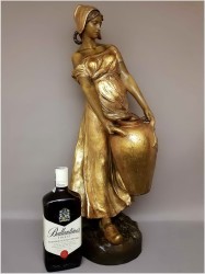 OKAZ MUZEALNY 75CM! DZIEWCZYNA Z DZBANEM -  Friedrich GOLDSCHEIDER (1845-1897)
