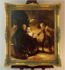 Obraz Godny Polecenia! Gra w Karty - Dickmeis Gerhard (Heinsberg 1918 – 1978 Jülich)