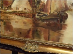 POLECAMY! PERFEKCYJNY KRAJOBRAZ, MARINA - MALARSTWO NIEMIECKIE, MESSNER XXw.