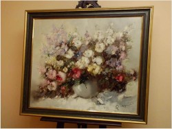 AUKCYJNY MALARZ! KWIATY W WAZONIE - Ingfried Paul HENZE-MORRO (1925-2013) CERTYFIKAT!