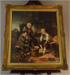 UWAGA, WYPRZEDAŻ KOLEKCJI! DZIADEK Z DZIEĆMI - DICKMEIS GERHARD (1918 – 1978)