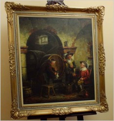 MALARSTWO AUKCYJNE! DEGUSTACJA WINA! org HEIN VAN DOREN ur. 1930r (ROZMIAR XXL)