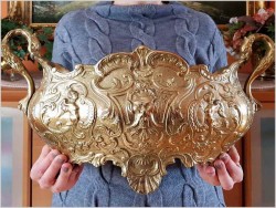 MEGA RARYTAS! PIĘKNA DUŻA GŁĘBOKA MOSIĘŻNA ŻARDINIERA  8KG (55CM)