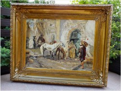 Stare Malarstwo Orientalne - Syg.Otto Pilny (Swiss, 1866-1936)