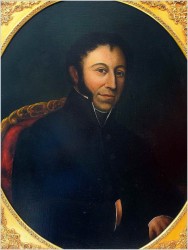 POLECAMY! WYJĄTKOWY PAŁACOWY PORTRET BIEDERMEIER PRZEDSTAWIAJĄCY POSTAĆ MĘŻCZYZNY XIXw.