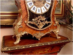 DUŻY ZEGAR Z INTARSJĄ W STYLU CHARLES BOULLE 58CM.