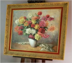 Chryzantemy w wazonie - Helmuth Andreas Volkwein *1920