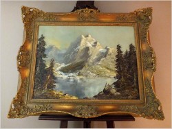 RARYTAS!!! SILVAPLANERSEE. OLEJ, SZPACHLA - ORYG. HERBERT UERPMANN (1911-1996)