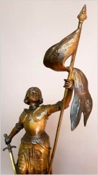 Prosto z Francji! Duża Figura Jeanne D’arc - Louis Moreau (French 1855-1919)
