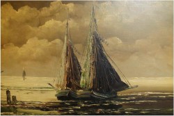 ŁODZIE NA MORZU - JEAN COUNE (1900-1963)