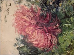 MALARSTWO WĘGIERSKIE, CHRYZANTEMY W WAZONIE - FERENC SZEKELY (1900-1988 Hungary)