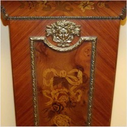 STOJĄCY ZEGAR W STYLU BOULLE Z KONSOLĄ - INTARSJA, BRĄZ, MARMUR 170CM.