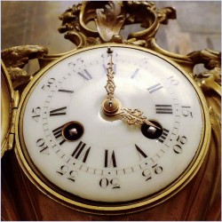 WSPANIAŁY MEDALOWY KOLEKCJONERSKI ZEGAR Z BRĄZU W STYLU LUDWIKA XV / ROCOCO 1855r. (Zobacz Film!)