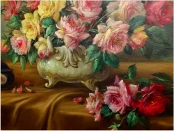 PIĘKNE RÓŻE W WAZONIE ~ MAURCE GOVERS (Ecole de Belgium)