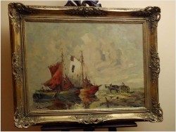 Łodzie na morzu północnym - Rudolf Priebe (Kiew 1889-1964 Hamburg)