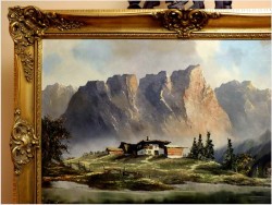 POLECAMY! REALISTYCZNY KRAJOBRAZ ALPEJSKI - J.E.LEMKE *1916r.