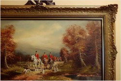 MALARSTWO PANORAMICZNE  "WYJAZD NA POLOWANIE" - Hermann WIESENHÖFER *1929