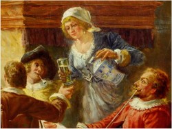 MALARSTWO RODZAJOWE! DYSPUTA PRZY WINIE - OSKAR URBAHN XIX/XXw.