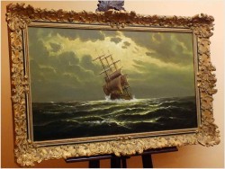 RARYTAS AUKCYJNY! ŻAGLOWIEC NA PEŁNYM MORZU - ERNST ALSEN (1920 - 1989)