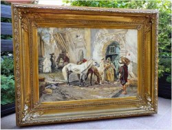 Stare Malarstwo Orientalne - Syg.Otto Pilny (Swiss, 1866-1936)