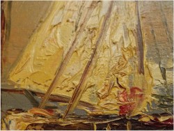 MORZE ŚRÓDZIEMNE, ŁODZIE Z WIDOKIEM NA WENECJĘ - HEINZ NEHREN *1919