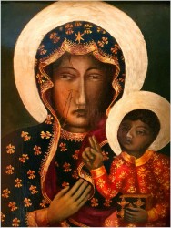 Stary Obraz Matki Boskiej Częstochowskiej (Czarna Madonna) Ipoł.XXw.