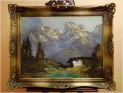 POLECAMY! KRAJOBRAZ ALPEJSKI! - HERBERT UERPMANN, ( Barmen 1911 - 1996 Düsseldorf)