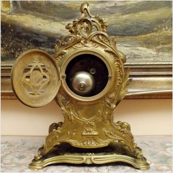 WSPANIAŁY MEDALOWY KOLEKCJONERSKI ZEGAR Z BRĄZU W STYLU LUDWIKA XV / ROCOCO 1855r. (Zobacz Film!)