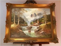 Malarstwo do Salonu! Wasserfal im Wilder Kaiser - Gustaw Weiss/Guwe