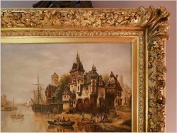 Holenderskie Nabrzeża - sygn B.Lambert, Karl Kaufmann (Österreich, 1843–1901/05)