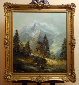 KRAJOBRAZ ALPEJSKI, WEISSHORN - org HERBERT UERPMANN (1911-1996)