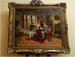 MALARSTWO RODZAJOWE! DYSPUTA PRZY WINIE - OSKAR URBAHN XIX/XXw.