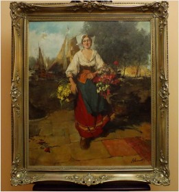 HOLENDERSKA KWIACIARKA! DICKMEIS GERHARD (1918-1978r.)