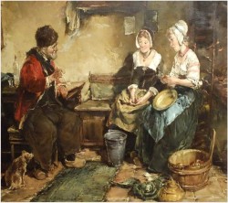 POSZUKIWANE MALARSTWO RODZAJOWE! - DICKMEIS GERHARD (Heinsberg 1918 – 1978 Jülich)