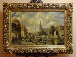 POLECAMY! ANSICHT VON ANTWERPEN - MAX GAISSER (AUGSBURG 1857-1922 MUNICH)