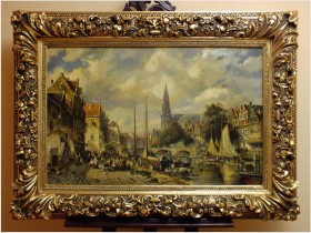 POLECAMY! ANSICHT VON ANTWERPEN - MAX GAISSER (AUGSBURG 1857-1922 MUNICH)