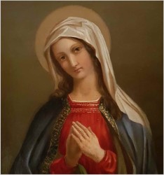 Malarstwo Sakralne - Matka Boska Modląca Się XIXw.