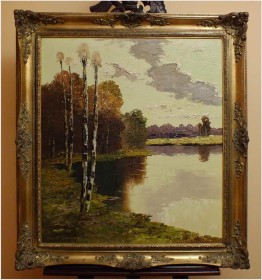 HERBSTABENT AM WEIHER - ARNOLD GRABONE 1896-1982r.