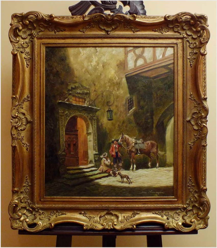 POLECAMY! PRZED OBERŻĄ ~ MAX OHMAYER *1903 (Akademie in München)