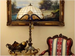 POLECAMY! DUŻA SALONOWA LAMPA TIFFANY