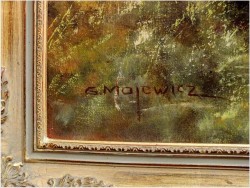 JELEŃ NA RYKOWISKU - Georg Majewicz (1897 - 1965, Niemcy)