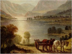 ROMANTYCZNY KRAJOBRAZ - John LANGSTAFFE (British,1849-1912) No:1