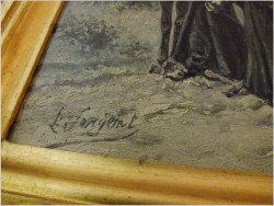 Batalistyka! Piękny zimowy obraz z wojskiem - Lucien pierre Sergent (1849-1904)