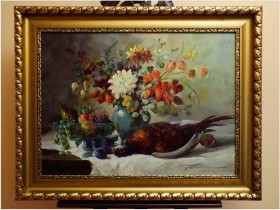 MARTWA NATURA Z BAŻANTEM ~ HEDWIG PETERMANN (1877-1919?)