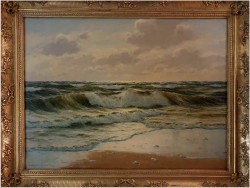 Fale morskie nad brzegiem Bałtyku - Waldemar Schlichting (1896 - 1970)