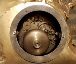 WYJĄTKOWY PAŁACOWY ZEGAR FIGURALNY, BRĄZ ZŁOCONY - EPOKA, KAROL X 1820r.