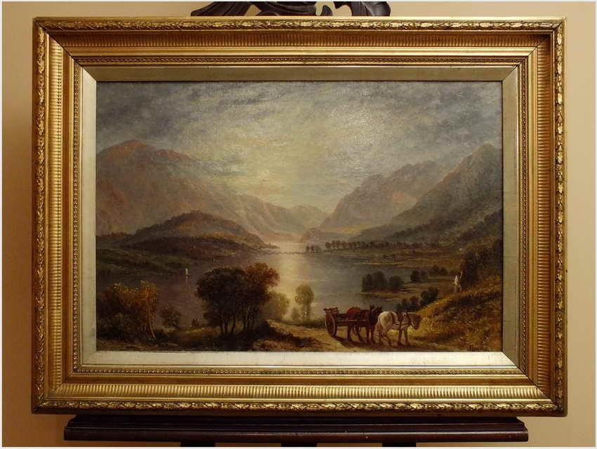 ROMANTYCZNY KRAJOBRAZ - John LANGSTAFFE (British,1849-1912) No:1