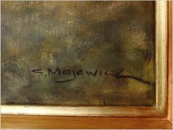 MALARSTWO AUKCYJNE! JELEŃ NA RYKOWISKU - ORYG. GEORG MAJEWICZ (1897-1965)