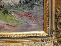 MALARSTWO WĘGIERSKIE, CHRYZANTEMY W WAZONIE - FERENC SZEKELY (1900-1988 Hungary)