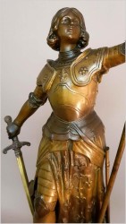 Prosto z Francji! Duża Figura Jeanne D’arc - Louis Moreau (French 1855-1919)